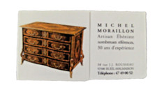 - CARTE DE VISITE - Restaurateur Ebéniste -  M MORAILLON - Rueil Malmaison 92