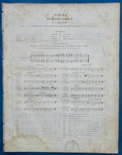 OPÉRA CHANT PIANO PARTITION BELLINI NORMA SCÈNE DUETTO 5 SGOMBRA E LA SACRA1836