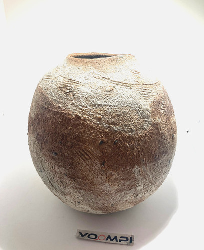 Vase boule céramique ancien