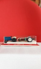 TRACTEUR BLEU + PORTE BOIS MAJORETTE EN BOITE