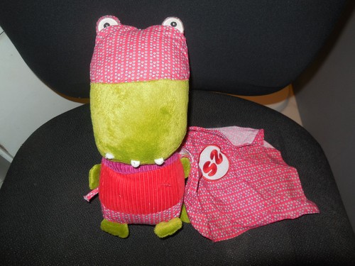 Doudou peluche crocodile - peluche, avec