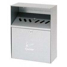 Cendrier inox mural 6,5