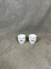 Lot 2 tasses café porcelaine Les Wagons Lits par Dudson Made in England Vintage