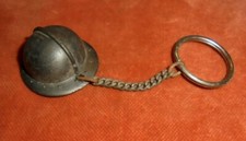 Porte-Clés key ring Casque de mineur 30 mm diamètre - très original et vintage 