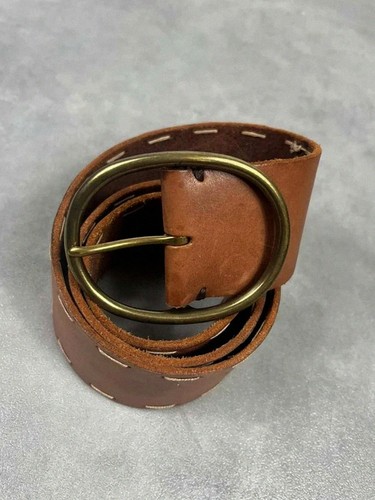 Ceinture cuir vintage marron