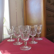 6 verre a vin rouge en cristal