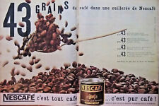 PUBLICITÉ 1961 NESCAFÉ CAFÉ NESTLÉ EST LE PLUS GRAND TORREFACTEUR D'EUROPE