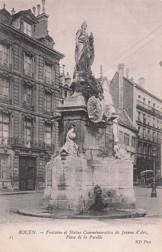 Rouen fontaine statue - fontaine,