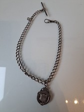 Chaîne de Montre, Très Belle pour Montre Gousset, 925 Argent (Argent Sterling)