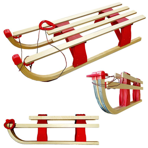 Luge enfant bois laqué - luge,