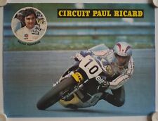 Affiche Course Moto MICHEL ROUGERIE Circuit Paul Ricard Années '70