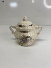 Sucrier bonnne etat juste couvercle fissuré  Sarreguemine modèle Obernai H.loux