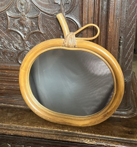 Miroir forme pomme - forme, bambou