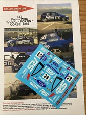 DECALS 1/43 FORD FOCUS DUVAL TOUR DE CORSE 2002 WRC RALLYE RALLY FRANCE