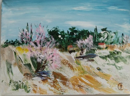 Petit tableau acrylique - , sur