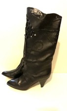 Bottes En Cuir Souple Noir-