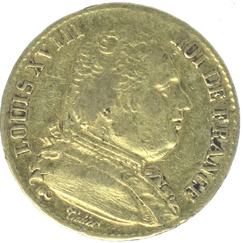 Louis xviii francs 1814 - louis,