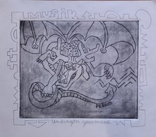 GRAVURE POINTE SECHE- - UN