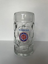 Chope à bière ancienne MULHOUSE-BIÈRE - Brasserie de Mulhouse - 1L vintage