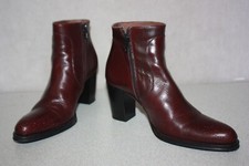 MURATTI Boots Cuir Lisse Bordeaux T 37 TBE