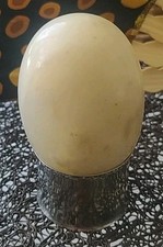 .Pierre Blanche naturelle polie, En Forme D'oeuf