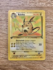 CARTE POKEMON RAICHU 29/62 RARE EDITION 1 FOSSILE ED1 - FR