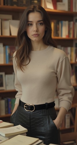 Femme chic look ceinture - chic, noir