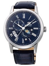 Rare Orient Sun & Moon v3 jour date cadran bleu AK00005D saphir fabriqué au...