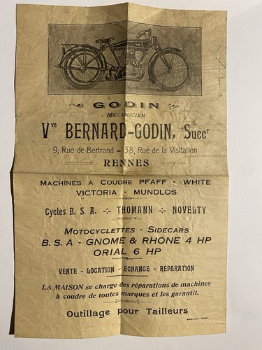 Publicité ancienne cycles - publicité,