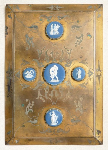 Plaque métal doré - et, 5
