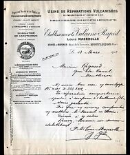 MONTLUCON (03) PNEUS "Ets VULCANO RAPID / Louis MAZEROLLE" illustrée AUTOMOBILE