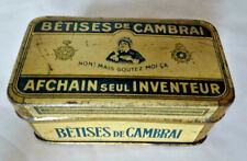 rare mini boite (1930?)  Bêtises de Cambrai Afchain (8x4cm) non mais goutez moi 