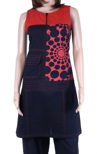 Robe tunique ethnique - , femme