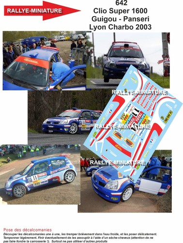 Decals ref 0642 - 0642, renault