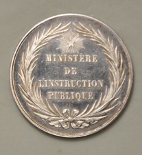 Médaille de table - Bureau d'administration lycées Argent (silver) 20 gr proue