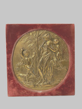 médaillon rond bronze doré