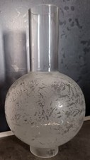 Vintage: joli verre pour lampe à pétrole - lustre - applique - luminaire C38