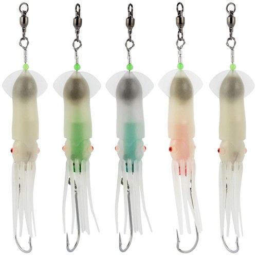 Led lighted squid lures - lighted, 6"