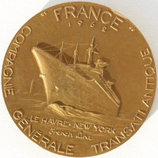 PAQUEBOT FRANCE - MEDAILLE EN