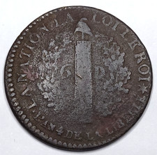 RARE R2 Monnaie, 6 Deniers au Faisceau 1792 BB (Strasbourg) - Louis XVI