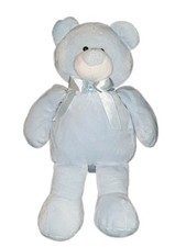 Doudou peluche ours bleu