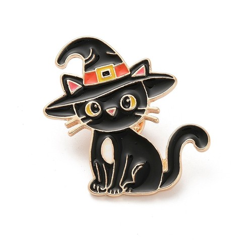 Pin chat kawaii halloween - pin's,