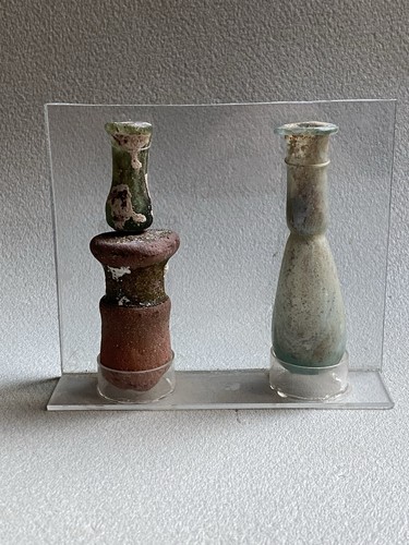 Fioles verre romain antique - verre,