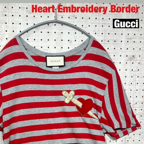 Shirt gucci brodé cœur - gucci,
