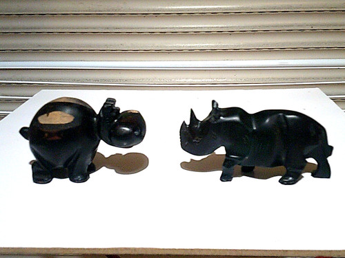 Lot animaux sculptés - lot,