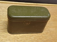 Ancienne boite militaire en métal pour lunettes de troupes motorisées modèle 35
