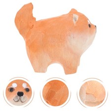  Décoration en forme de chiot Bois Shiba Inu Ornement Accueil Tabletop Porenment