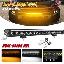Barre Lumineuse LED 84.5cm 120W Double Couleur Blanc/Orange 12V 24V Pour Camion