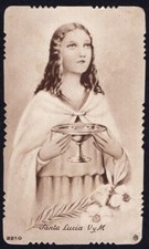 image pieuse ancianne de Santa