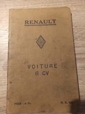 livret utilisation renault 6cv